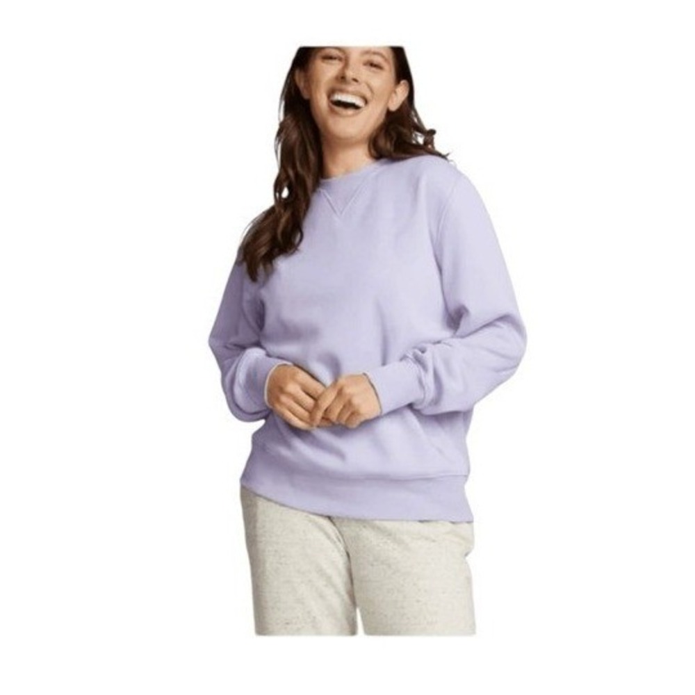 Jambys Chilluxe Crew Sweatshirt Lavender Magically Soft Heavyweight Crewneck‎ S